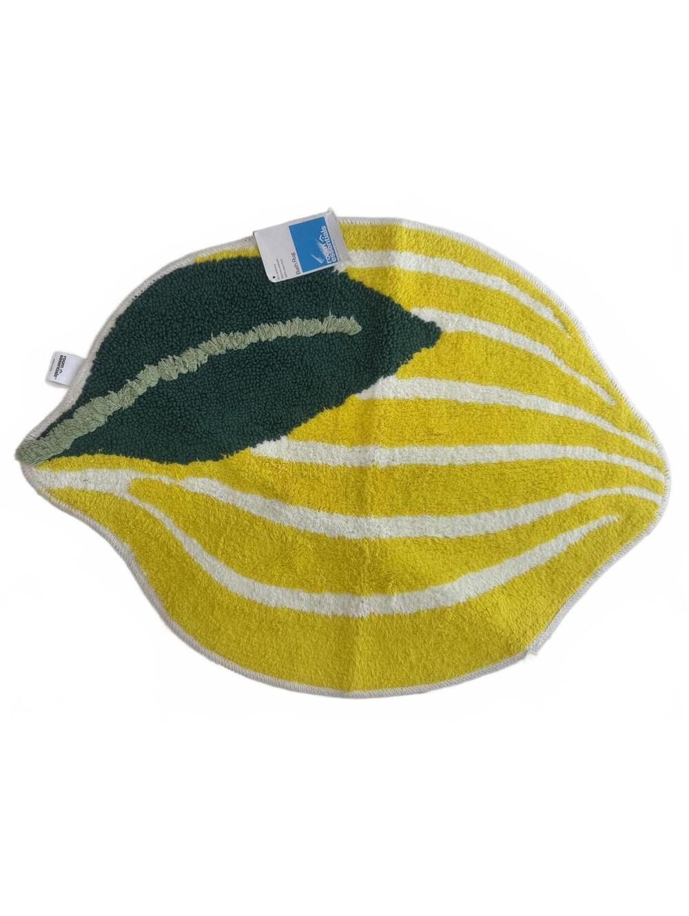 NWT Room Essentials “Lemon” shape Bath Rug cod3